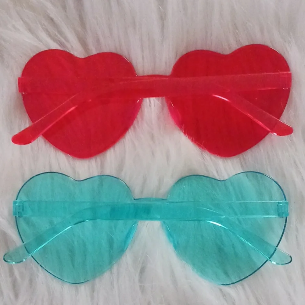 Heart Shaped Sunglasses in Blue & Red